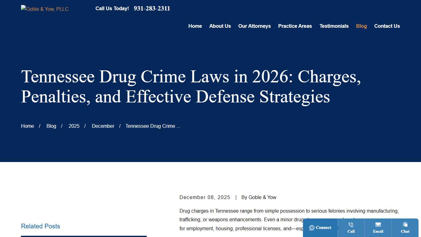 Tennessee Drug Crime Laws in 2026: Charges, Penalties, and Effective Defense Strategies